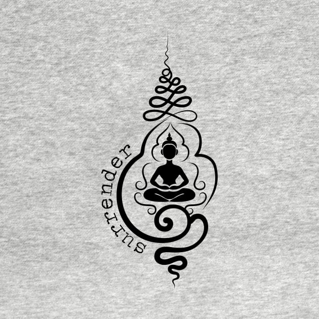 Surrender Unalome Buddha by BhaktiCloudsApparel